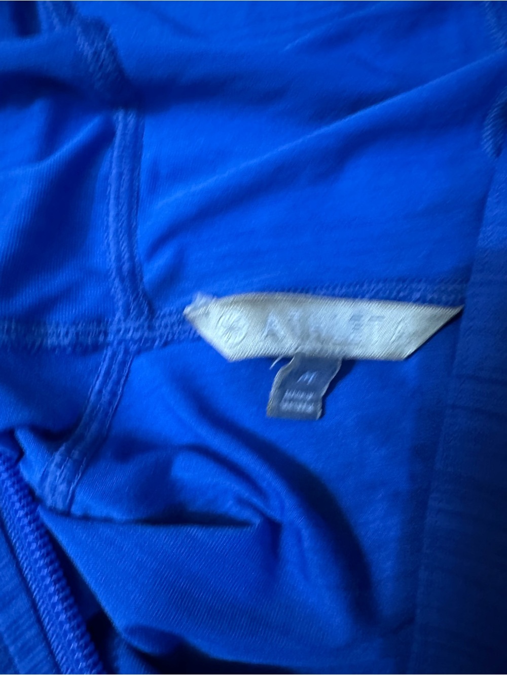 Athleta Bright Blue Hooded Zip Up Jacket Size Medium - Picture 2 of 4